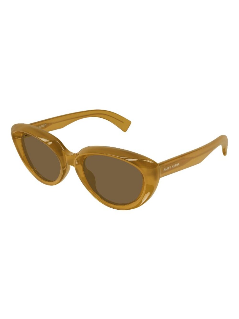 New Saint Laurent Women's Sunglasses Yellow Brown Lens Acetate Frame SL 859 004